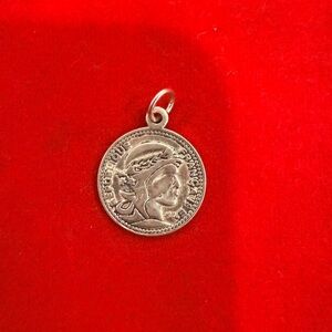 Sterling Silver French Republic Replica Coin Pendant